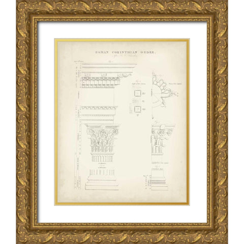Greek and Roman Architecture II Gold Ornate Wood Framed Art Print with Double Matting by Kelly, Thomas