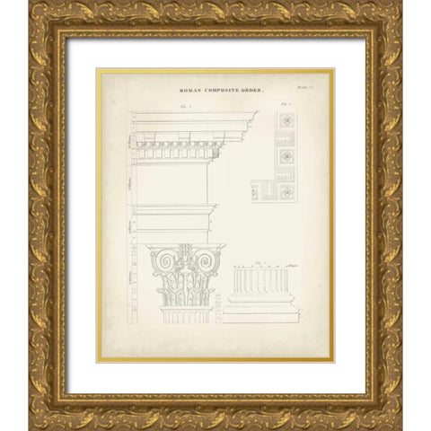 Greek and Roman Architecture IV Gold Ornate Wood Framed Art Print with Double Matting by Kelly, Thomas