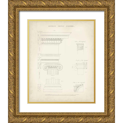 Greek and Roman Architecture V Gold Ornate Wood Framed Art Print with Double Matting by Kelly, Thomas