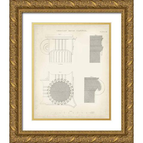 Greek and Roman Architecture VI Gold Ornate Wood Framed Art Print with Double Matting by Kelly, Thomas