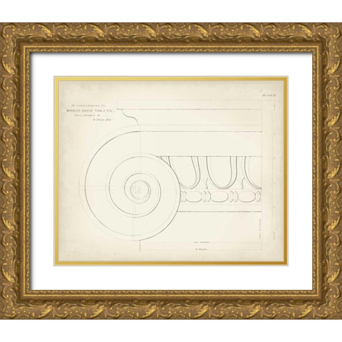 Greek and Roman Architecture VII Gold Ornate Wood Framed Art Print with Double Matting by Kelly, Thomas