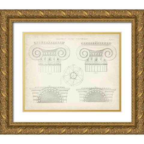 Greek and Roman Architecture VIII Gold Ornate Wood Framed Art Print with Double Matting by Kelly, Thomas