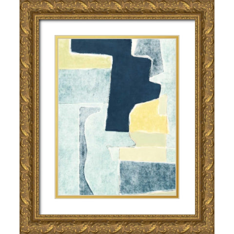 Blue Note V Gold Ornate Wood Framed Art Print with Double Matting by Delamater, Rob