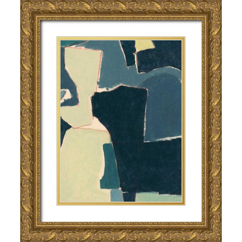 Blue Note VII Gold Ornate Wood Framed Art Print with Double Matting by Delamater, Rob