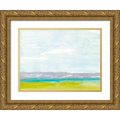 Bluff Beach Gold Ornate Wood Framed Art Print with Double Matting by Delamater, Rob