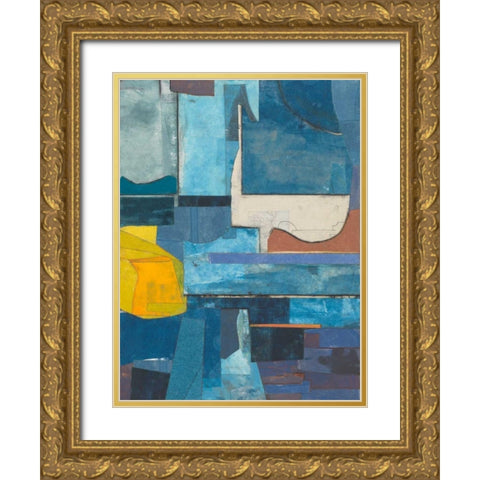 Journeymans Papers  II Gold Ornate Wood Framed Art Print with Double Matting by Delamater, Rob