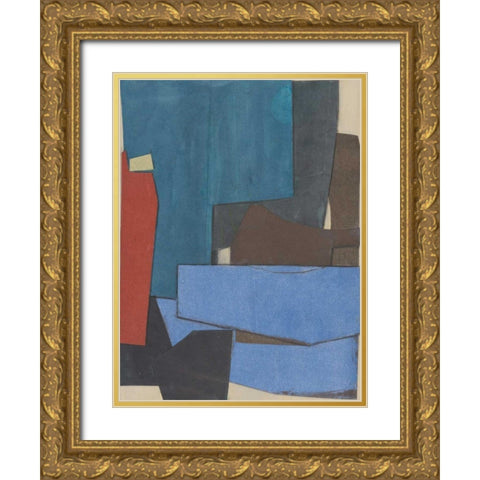 Journeymans Papers  III Gold Ornate Wood Framed Art Print with Double Matting by Delamater, Rob