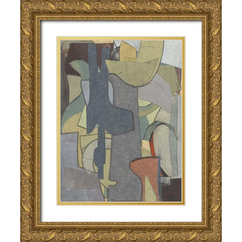 Journeymans Papers  IV Gold Ornate Wood Framed Art Print with Double Matting by Delamater, Rob
