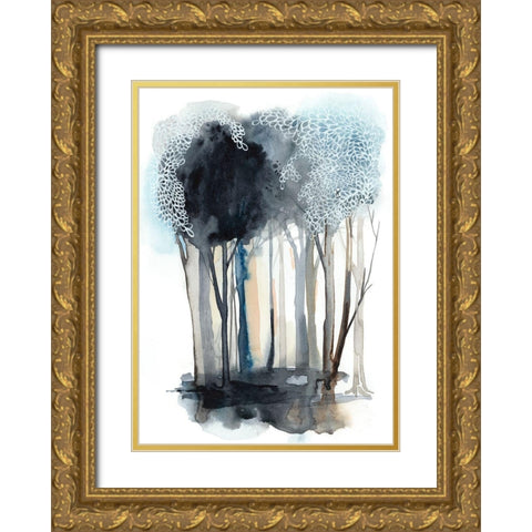 Custom Tranquil Coppice (MC) II Gold Ornate Wood Framed Art Print with Double Matting by Popp, Grace