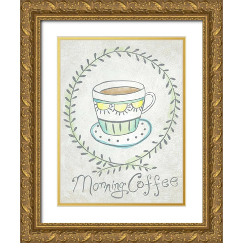 Breakfast Club I Gold Ornate Wood Framed Art Print with Double Matting by Zarris, Chariklia