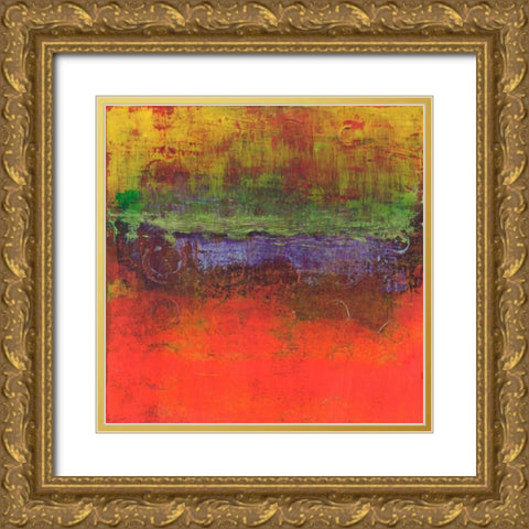 Hifi Abstract I Gold Ornate Wood Framed Art Print with Double Matting by Ray, Elena