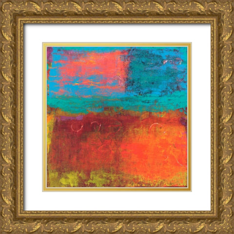 Hifi Abstract III Gold Ornate Wood Framed Art Print with Double Matting by Ray, Elena