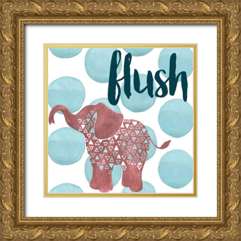 Jungle Bath III Gold Ornate Wood Framed Art Print with Double Matting by Popp, Grace