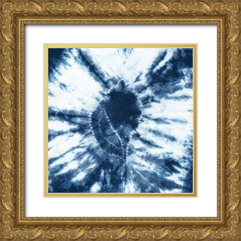 Shibori Shells II Gold Ornate Wood Framed Art Print with Double Matting by Zarris, Chariklia