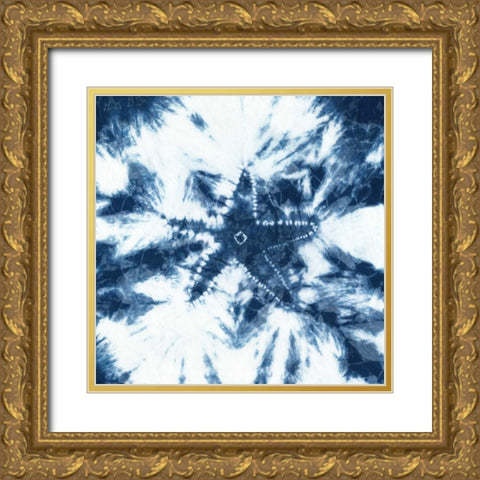 Shibori Shells III Gold Ornate Wood Framed Art Print with Double Matting by Zarris, Chariklia