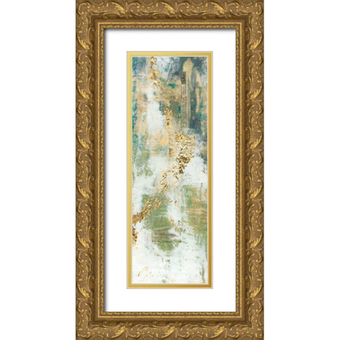 Aural Flow I Gold Ornate Wood Framed Art Print with Double Matting by Goldberger, Jennifer
