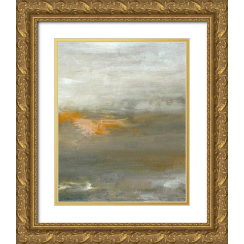 Early Mist II Gold Ornate Wood Framed Art Print with Double Matting by Gordon, Sharon