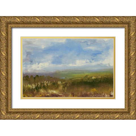 Pratts Falls Road II Gold Ornate Wood Framed Art Print with Double Matting by Gordon, Sharon