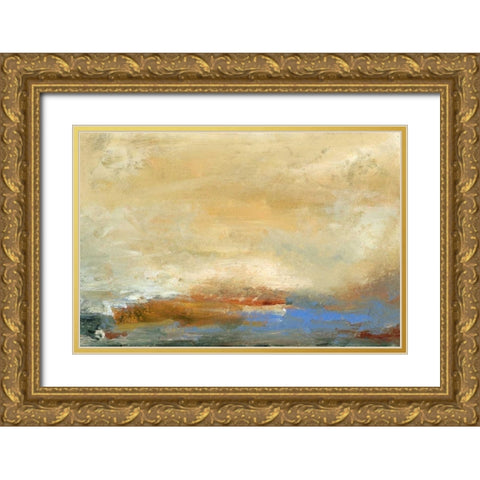Coast View  I Gold Ornate Wood Framed Art Print with Double Matting by Gordon, Sharon