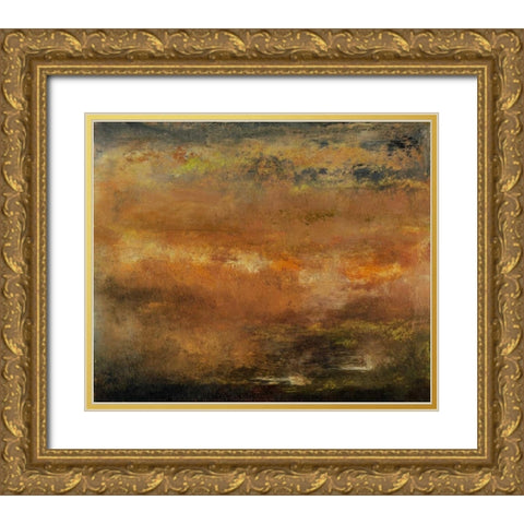 Seasons II Gold Ornate Wood Framed Art Print with Double Matting by Gordon, Sharon