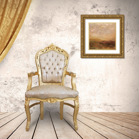 September Morning Gold Ornate Wood Framed Art Print with Double Matting by Gordon, Sharon