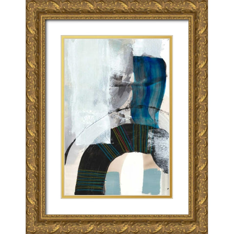 Kabuki I Gold Ornate Wood Framed Art Print with Double Matting by Fuchs, Jodi