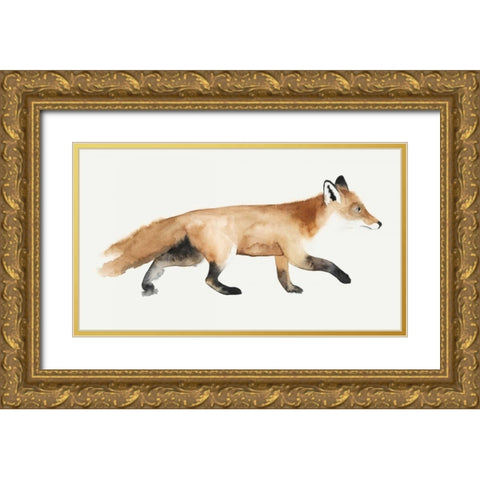 Fox Trot II Gold Ornate Wood Framed Art Print with Double Matting by Popp, Grace