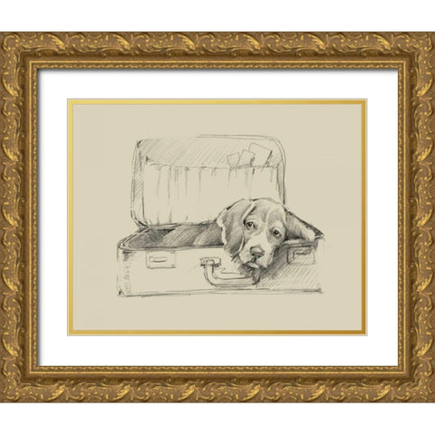 Stowaway II Gold Ornate Wood Framed Art Print with Double Matting by Harper, Ethan