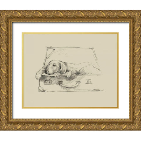 Stowaway III Gold Ornate Wood Framed Art Print with Double Matting by Harper, Ethan