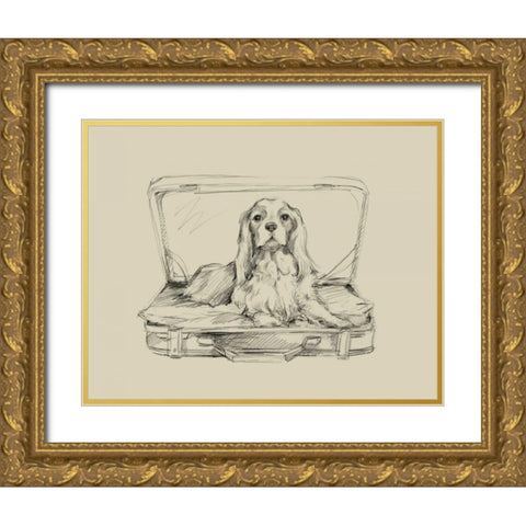 Stowaway IV Gold Ornate Wood Framed Art Print with Double Matting by Harper, Ethan