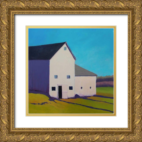 Purple Shade Gold Ornate Wood Framed Art Print with Double Matting by Young, Carol