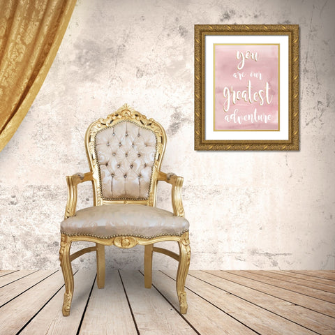 Baby Girl III Gold Ornate Wood Framed Art Print with Double Matting by Studio W