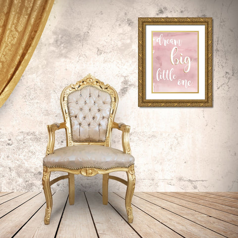 Baby Girl IV Gold Ornate Wood Framed Art Print with Double Matting by Studio W