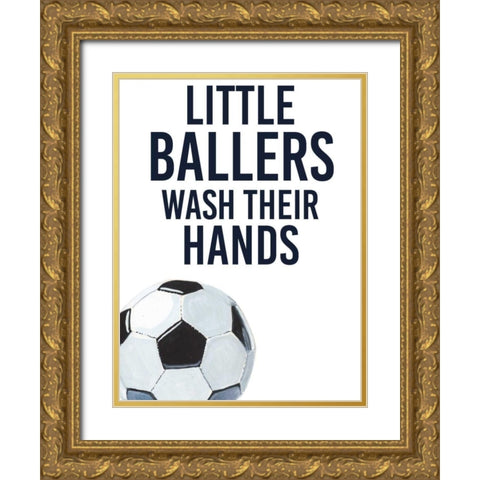 Little Ballers II Gold Ornate Wood Framed Art Print with Double Matting by Studio W
