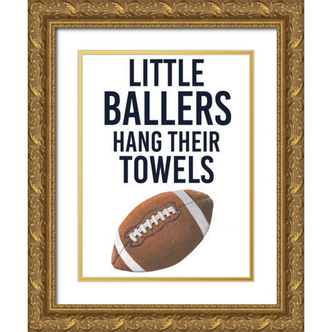 Little Ballers III Gold Ornate Wood Framed Art Print with Double Matting by Studio W
