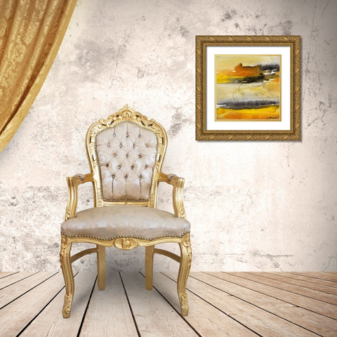 Paradise Island II Gold Ornate Wood Framed Art Print with Double Matting by Combs, Joyce