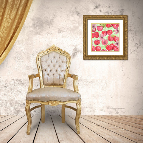 Cherry Medley II Gold Ornate Wood Framed Art Print with Double Matting by Mark, Leslie