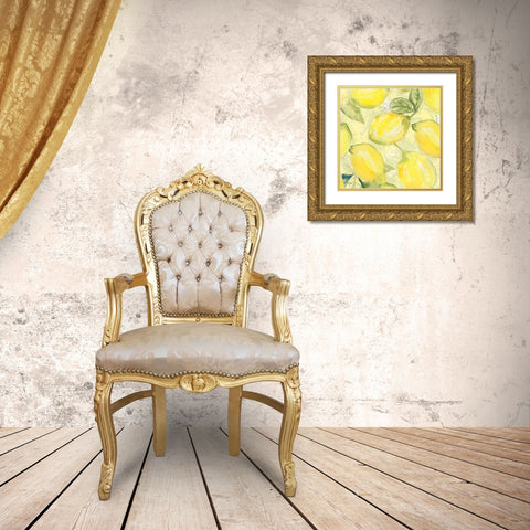 Lemon Medley I Gold Ornate Wood Framed Art Print with Double Matting by Mark, Leslie