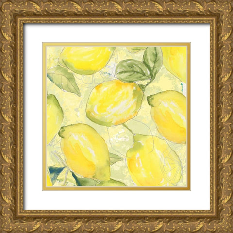 Lemon Medley I Gold Ornate Wood Framed Art Print with Double Matting by Mark, Leslie