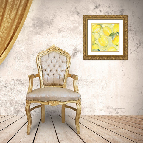 Lemon Medley II Gold Ornate Wood Framed Art Print with Double Matting by Mark, Leslie