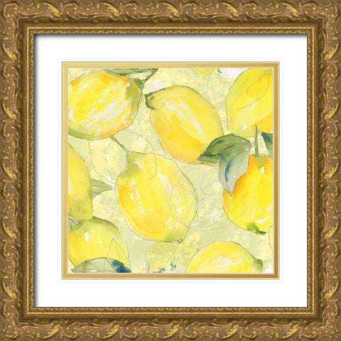Lemon Medley II Gold Ornate Wood Framed Art Print with Double Matting by Mark, Leslie