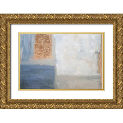 Window View Gold Ornate Wood Framed Art Print with Double Matting by Contacessi, Julia
