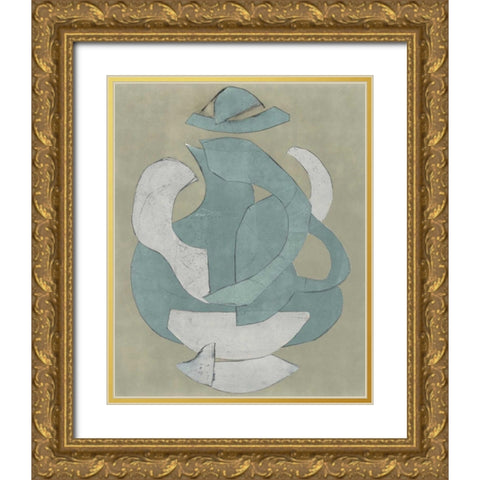 Abstract Vessel IV Gold Ornate Wood Framed Art Print with Double Matting by Delamater, Rob