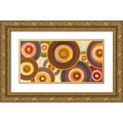 Round-A-Bout II Gold Ornate Wood Framed Art Print with Double Matting by joy, Julie