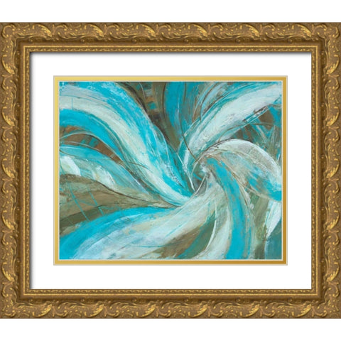Freedom Flow I Gold Ornate Wood Framed Art Print with Double Matting by joy, Julie
