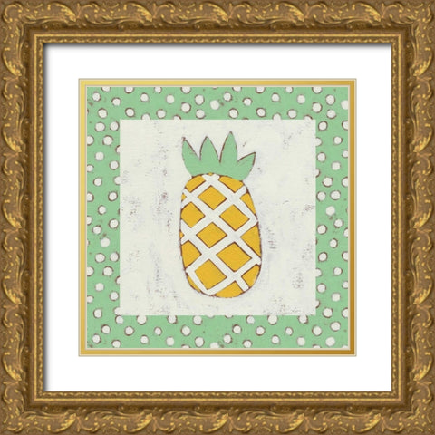 Pineapple Vacation II Gold Ornate Wood Framed Art Print with Double Matting by Zarris, Chariklia