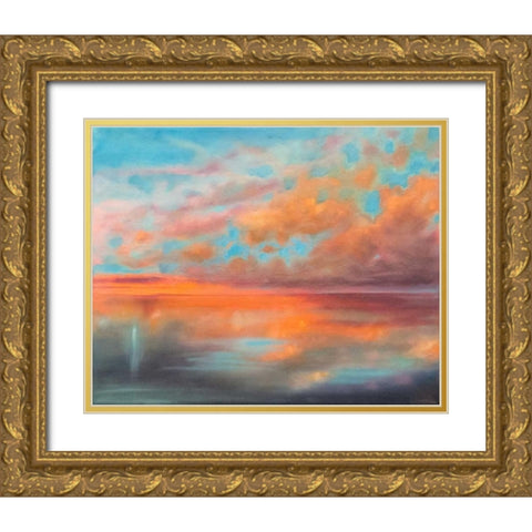 As Above, So Below Gold Ornate Wood Framed Art Print with Double Matting by Quin, Marabeth