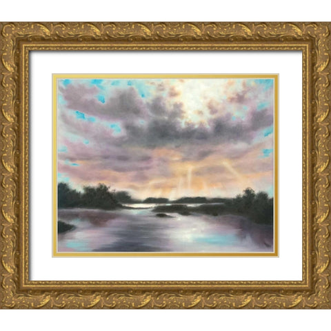 Dreams Dawning Gold Ornate Wood Framed Art Print with Double Matting by Quin, Marabeth
