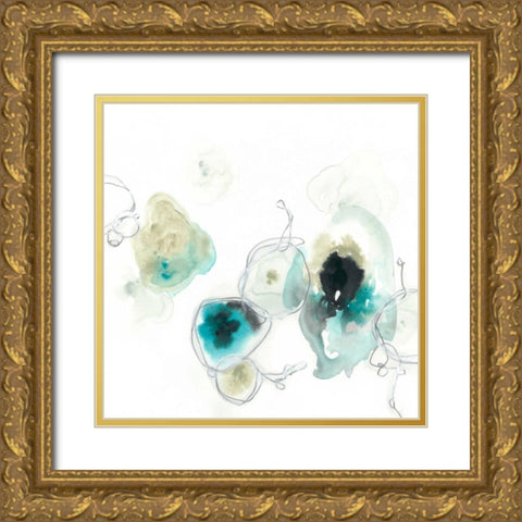 Microcosm I Gold Ornate Wood Framed Art Print with Double Matting by Vess, June Erica