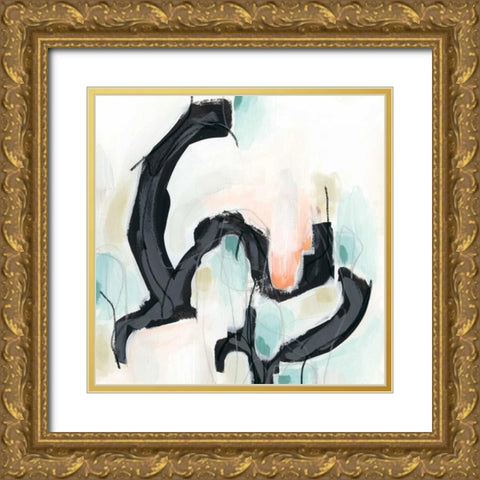 Pastel Horizon III Gold Ornate Wood Framed Art Print with Double Matting by Vess, June Erica